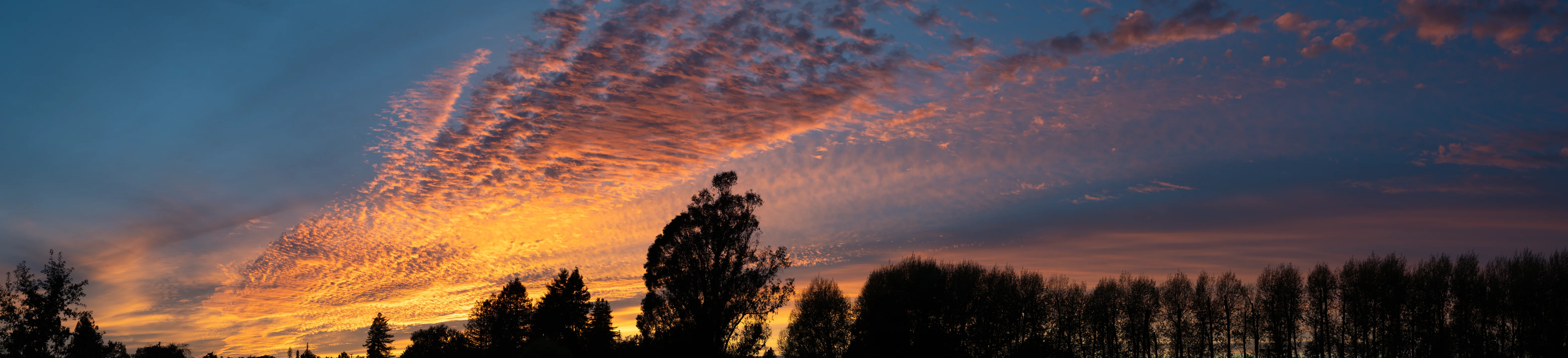 Dramatic Rippled Ember Sky